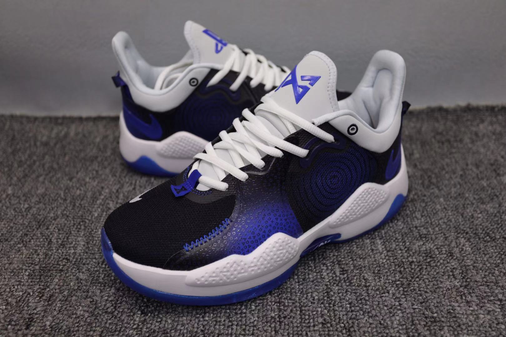 Nike PG 5 Black Blue White Shoes